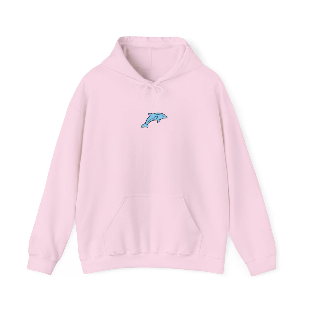 Baby Pink Dolphin Print Hoodie