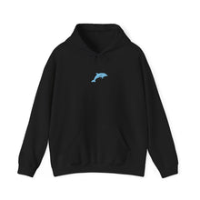 Load image into Gallery viewer, Black Dolpin Print Hoodie
