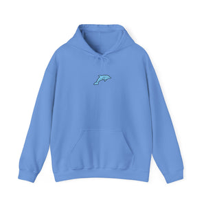 Carolina Blue Dolphin Print Hoodie