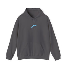 Load image into Gallery viewer, Charcoal Dolphin Print Hoodie
