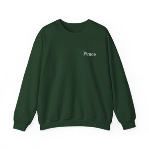 Forest Green Peace Crewneck Sweatshirt
