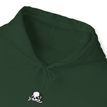Load image into Gallery viewer, Forest Green Sad Skull Hoodie
