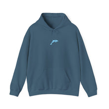 Load image into Gallery viewer, Indigo Blue Dolphin Print Hoodie

