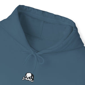 Indigo Blue Sad Skull Hoodie