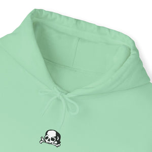 Mint Green Sad Skull Hoodie