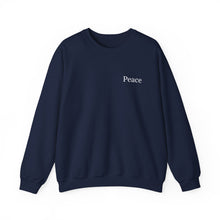 Load image into Gallery viewer, Navy Peace Crewneck Sweatshirt
