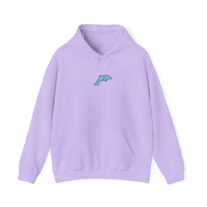 Orchid Dolphin Print Hoodie