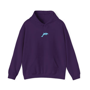 Purple Dolphin Print Hoodie