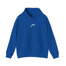 Load image into Gallery viewer, Royal Blue Dolphin Print Hoodie
