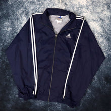 Load image into Gallery viewer, Vintage 90s Navy &amp; White Adidas Windbreaker Jacket | XL
