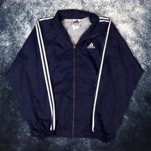 Load image into Gallery viewer, Vintage 90s Navy &amp; White Adidas Windbreaker Jacket | XL
