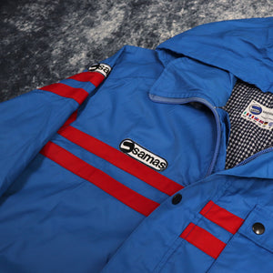 Vintage 90s Blue & Red Samas Cagoule Jacket | Small