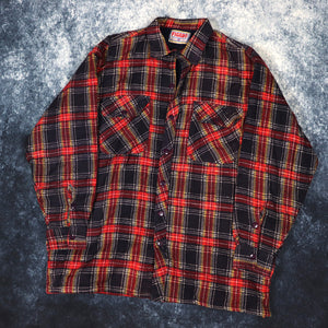 Vintage 90s Figaro Plaid Lumberjack Shirt Jacket | Large