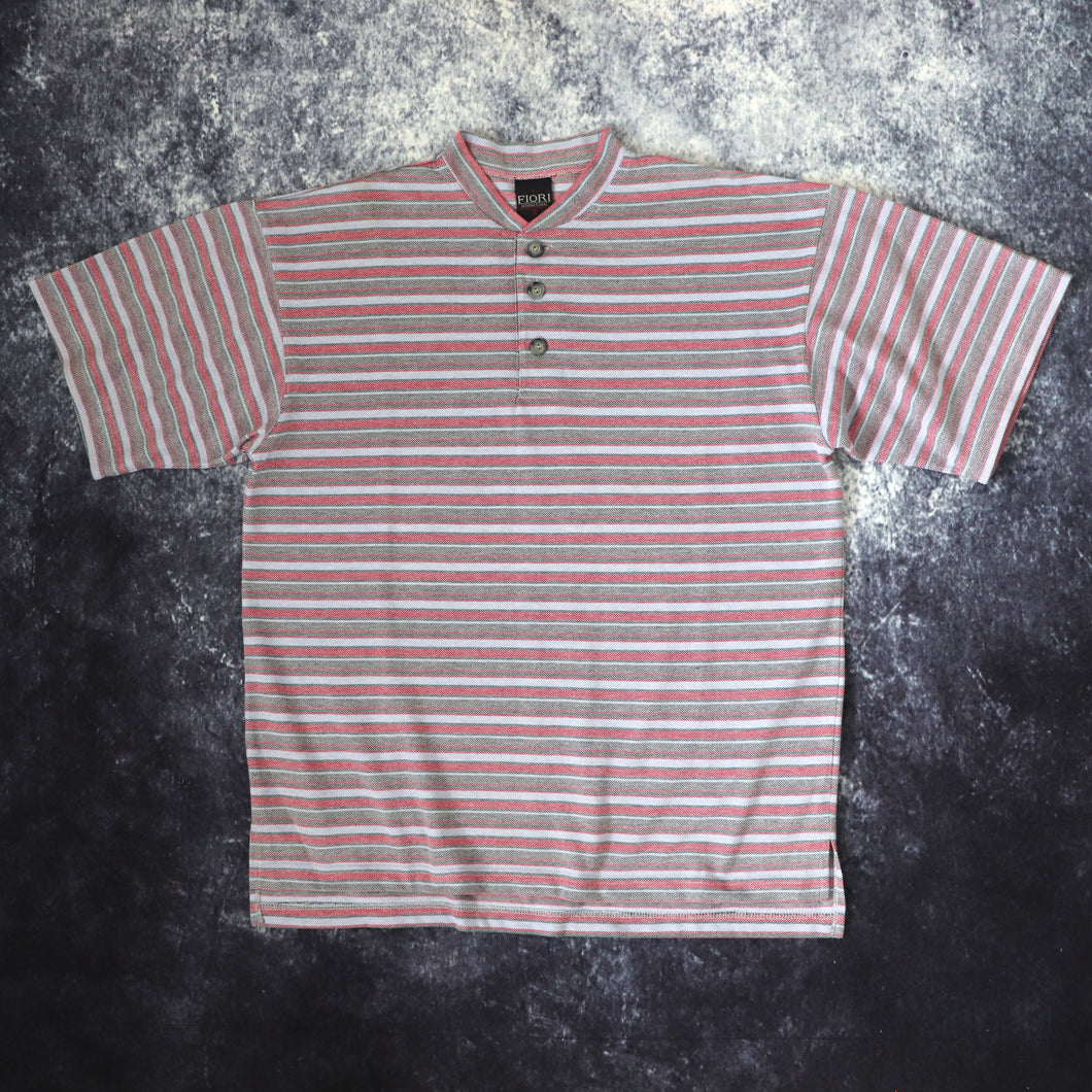 Vintage 90s Fiori Stripy T Shirt | Medium