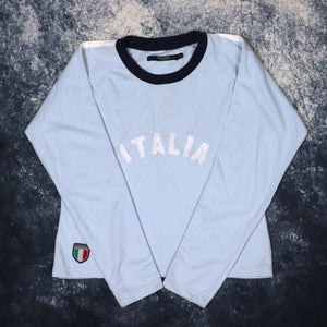 Vintage Baby Blue Diadora Italia Long Sleeve T Shirt | Size 14