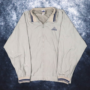 Vintage Beige Adidas Windbreaker Jacket | XL