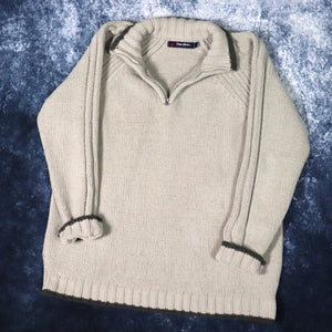 Vintage Beige Peter Storm 1/4 Zip Fleece Jumper | Medium