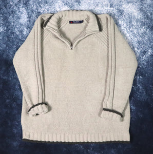 Vintage Beige Peter Storm 1/4 Zip Fleece Jumper | Medium
