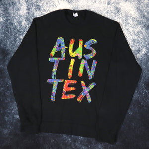 Vintage Black Austin Texas Printed Sweatshirt | Medium