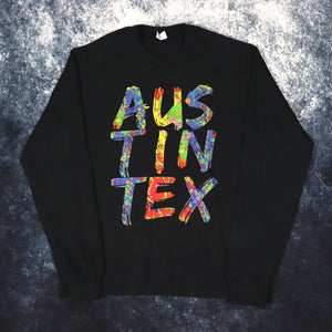 Vintage Black Austin Texas Printed Sweatshirt | Medium