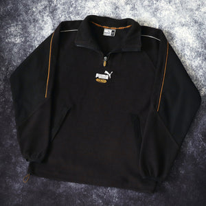 Vintage Black Puma King 1/4 Zip Fleece | XS