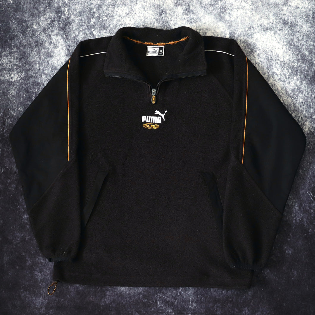 Vintage Black Puma King 1/4 Zip Fleece | XS