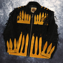Load image into Gallery viewer, Vintage Black &amp; Brown Suede Cowboy Jacket | Large
