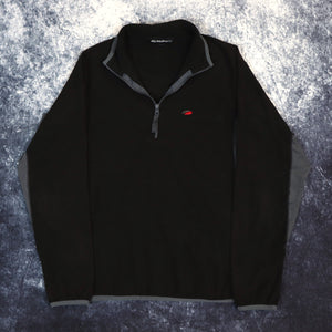 Vintage Black & Grey Mountain Life 1/4 Zip Fleece | XS