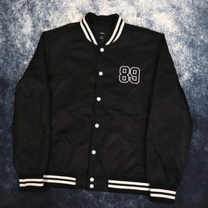 Vintage Black & White DKNY Bomber Jacket | XL