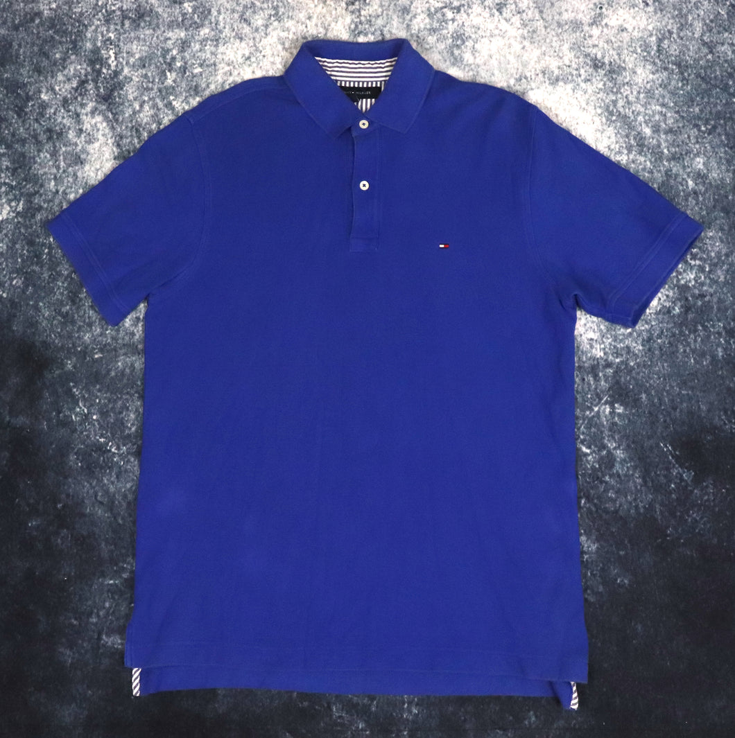 Vintage Blue Tommy Hilfiger Polo Shirt | Large