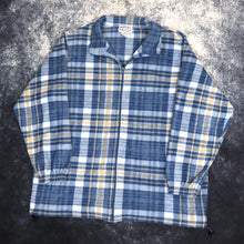 Load image into Gallery viewer, Vintage Blue &amp; Beige Tartan Fleece Jacket | XL
