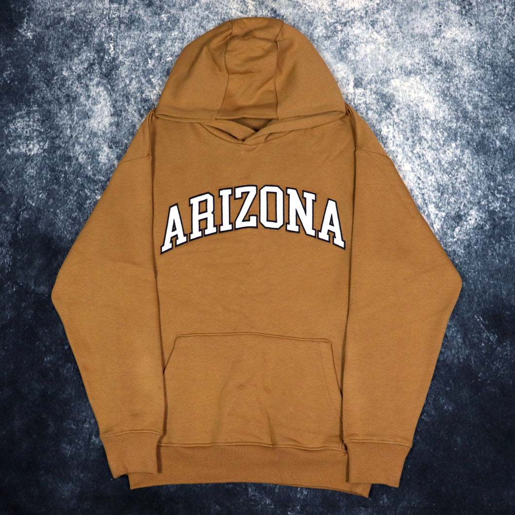 Vintage Brown Arizona Spell Out Hoodie | Medium