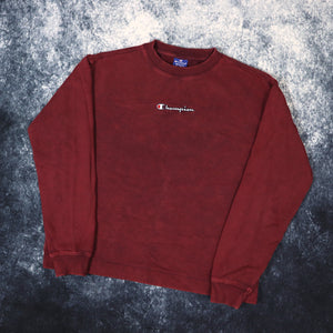 Vintage Burgundy Champion Small Spell Out Sweatshirt | XS