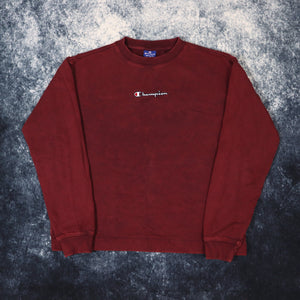 Vintage Burgundy Champion Small Spell Out Sweatshirt | XS