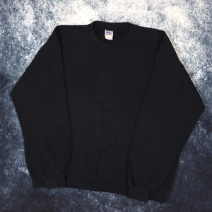 Vintage Faded Black Gildan Sweatshirt | Large
