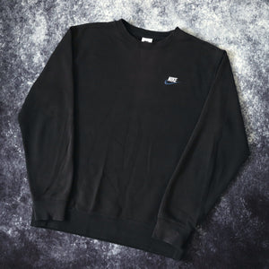 Vintage Faded Black Nike Sweatshirt | Small