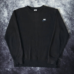Vintage Faded Black Nike Sweatshirt | Small