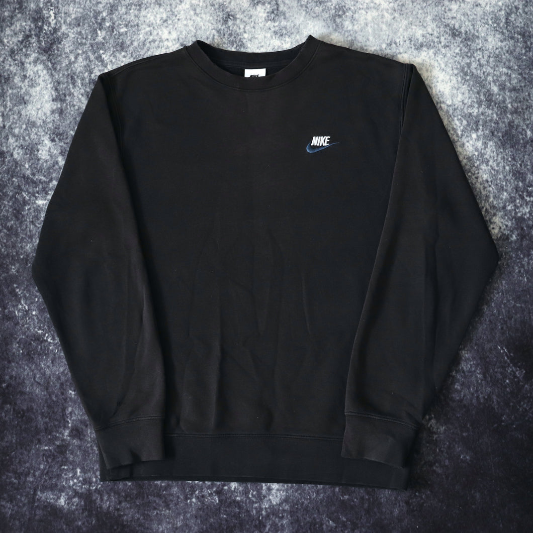 Vintage Faded Black Nike Sweatshirt | Small