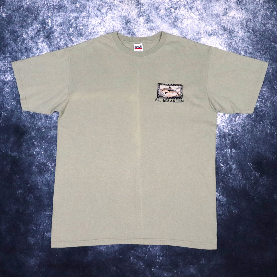 Vintage Faded Sage St Marrten T Shirt | Large