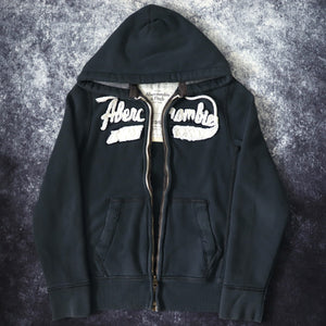 Vintage Faded Navy Abercrombie & Fitch Zip Up Hoodie | Medium