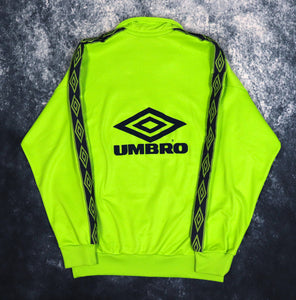 Vintage Fluorescent Green Umbro Drill Sweatshirt | Medium