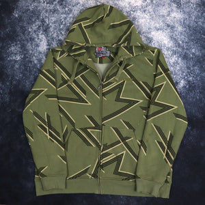 Vintage Green Animal Heaveyweight Zip Up Hoodie | XXL