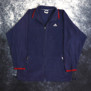 Vintage Navy Adidas Fleece Jacket | Medium