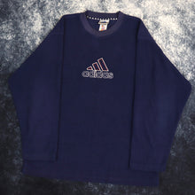 Load image into Gallery viewer, Vintage Navy Adidas Fleece Sweatshirt | Large

