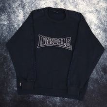 Load image into Gallery viewer, Vintage Navy Lonsdale Spell Out Sweatshirt | XL

