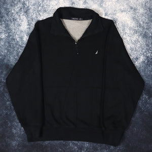 Vintage Navy Nautica 1/4 Zip Sweatshirt | XXL