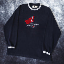Load image into Gallery viewer, Vintage Navy Niagara Falls Canada Ribbed Fleece Sweatshirt | Medium
