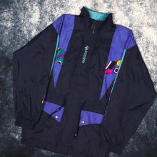 Load image into Gallery viewer, Vintage Navy Purple &amp; Teal Adidas Trefoil Windbreaker Jacket | XXS
