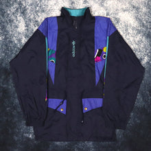 Load image into Gallery viewer, Vintage Navy Purple &amp; Teal Adidas Trefoil Windbreaker Jacket | XXS
