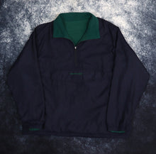 Load image into Gallery viewer, Vintage Navy &amp; Green Eisenegger Half Zip Reversible Fleece Jacket | XL
